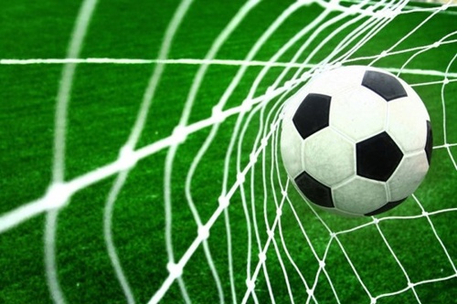 Football in goal